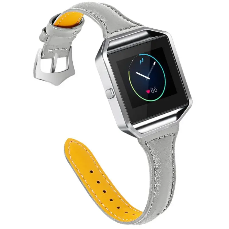 Ремешок для часов с корпусом для Fitbit Blaze, регулируемый кожаный ремешок для наручных часов Сменные аксессуары