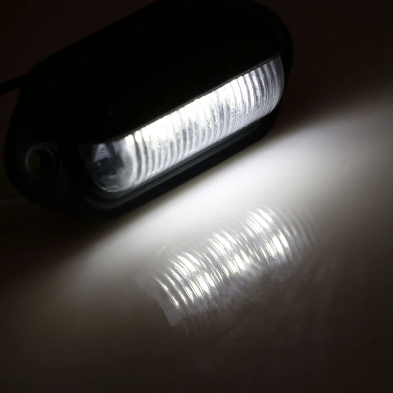 6 Led тег номерного знака свет черная Лодка Трейлер внедорожник Грузовик уха Крепление-Кол-во 2X