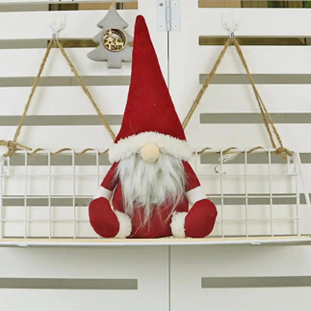 Рождественская безликая кукла орнамент нордическая земля Бог Санта Клаус кукла украшение окна