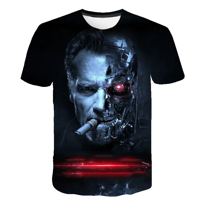 

2019 new terminator t800 dark fate 3d prin t shirt comics character joker with t-shirt summer harajuku style tees top full