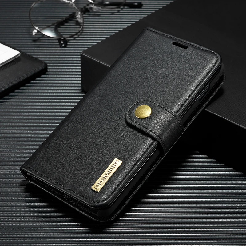 DG. Ming Роскошный кожаный чехол-бумажник для samsung S8, S9, S10, E, A6, A8 Plus, A7, A9,, A50, подставка, откидная крышка для Galaxy Note 10+ 9, 8