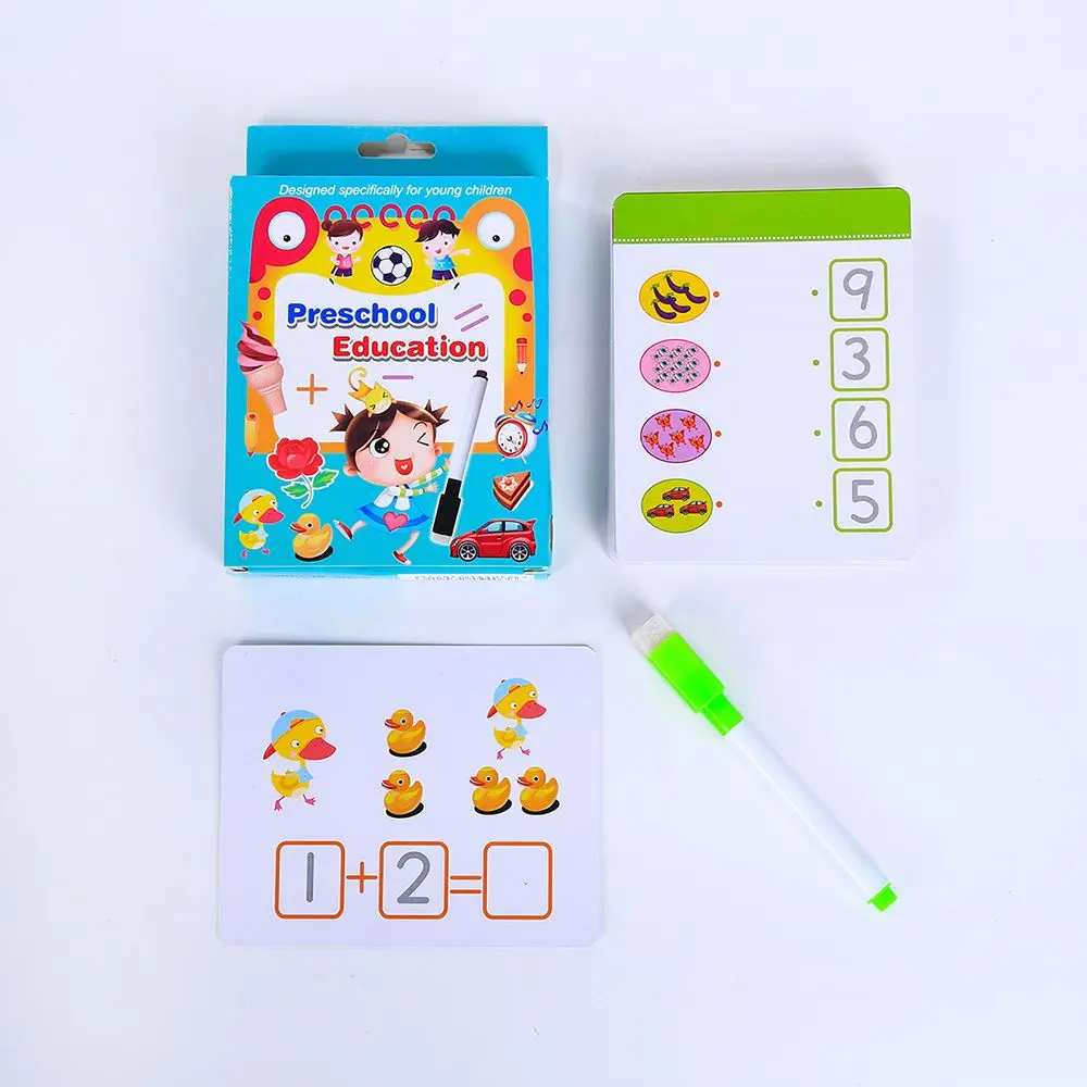 

Kids Gift Erasable Pen Alphabet Early Educational Teaching Puzzle Pre School Learning Flash Cards With Pen Reusable English Book