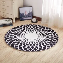 Новые 1 м Non-slip 3D печать ковер круглый модные яркие Крытый кабинет Гостиная полный коврик для отдыха Pad