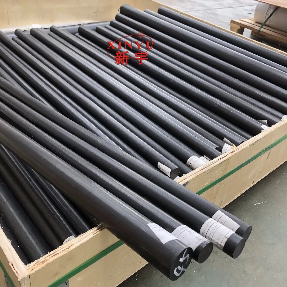 Black-Color-Graphite-Filled-PTFE-Extruded-Bar