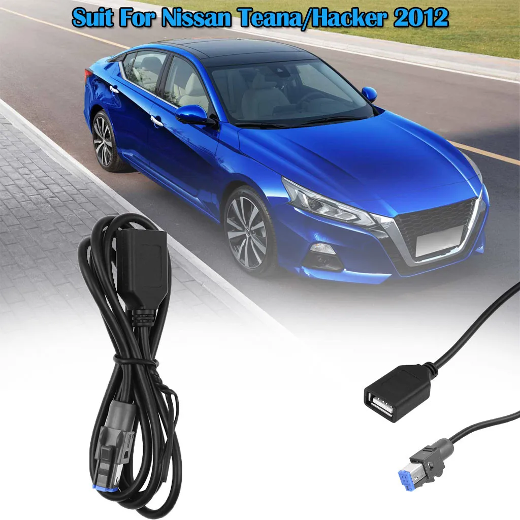 

USB To ForAux-In 4Pin Car Audio Cable Adapter Connector CD Player CD Tool For Nissan Teana 2012 For Nissan Hacker 2012