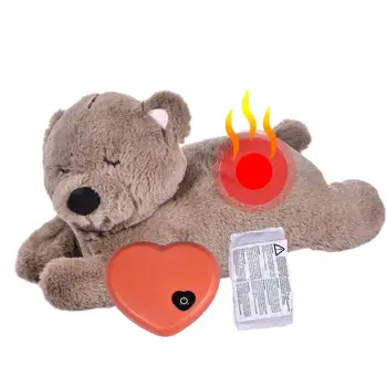 

Dog Heartbeat Pet Toys Heating Plush Toy Comfortable Behavioral Training Aid Toy Heart Beat Soothing Plush For Smart Dogs Cats