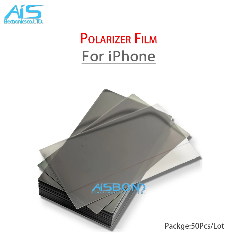 50pcs/lot Polarizer Film For Iphone 6 6s 7 8 Plus X Xs Xr 11 Pro Max 5s