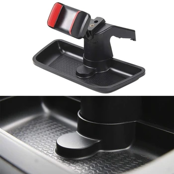 

Black ABS Cell Mobile Phone Ipad Holder Car GPS Bracket Dash Mount Holder Storage Organizer Box for Jeep Wrangler JK 2012-2017