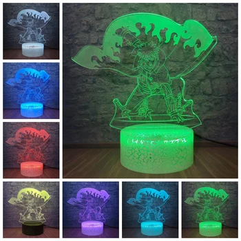 

2019 Naruto Night Light 7 Color Changing LED Bedside Lighting Namikaze Minato Model Desk lamp Home Decor Bulbing Teen Xmas Gifts