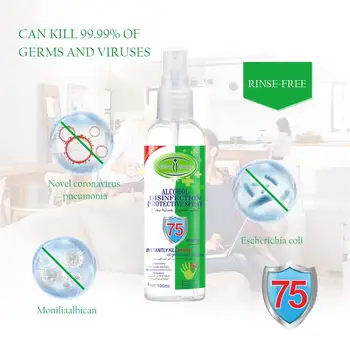 

100ml Cleaning Hand Sanitizer Disposable Hand Sanitizer Multifunctional Cleaning Spray Hand Soap for Home Travel #4O