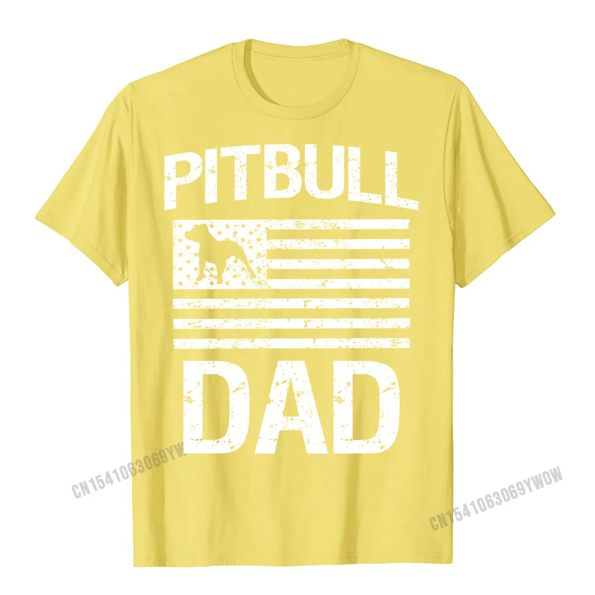 Simple Style Slim Fit Tshirts Dominant Summer Short Sleeve O-Neck Tops & Tees 100% Cotton Fabric Men's Unique Tops & Tees Pitbull Dad Mens Hoodie Pit Bull Dog Flag Sweater gift__334 yellow