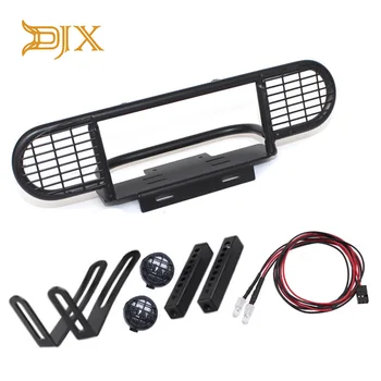 

DJX Metal Front Camel Trophy Bumper with Led Light for 1/10 RC Crawler Traxxas TRX4 D90 D110 Defender