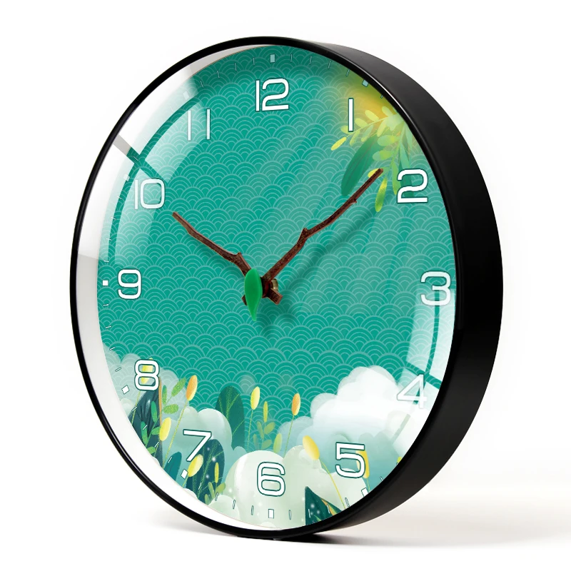 Nordic Large Wall Clock Modern Design Green Silent Wall Watches Home