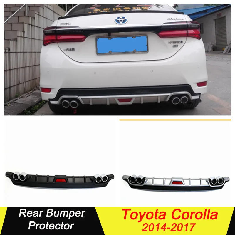 Диффузор, губа на задний бампер для Toyota Corolla- задний бампер диффузор защитные бамперы обвес для Toyota Corolla