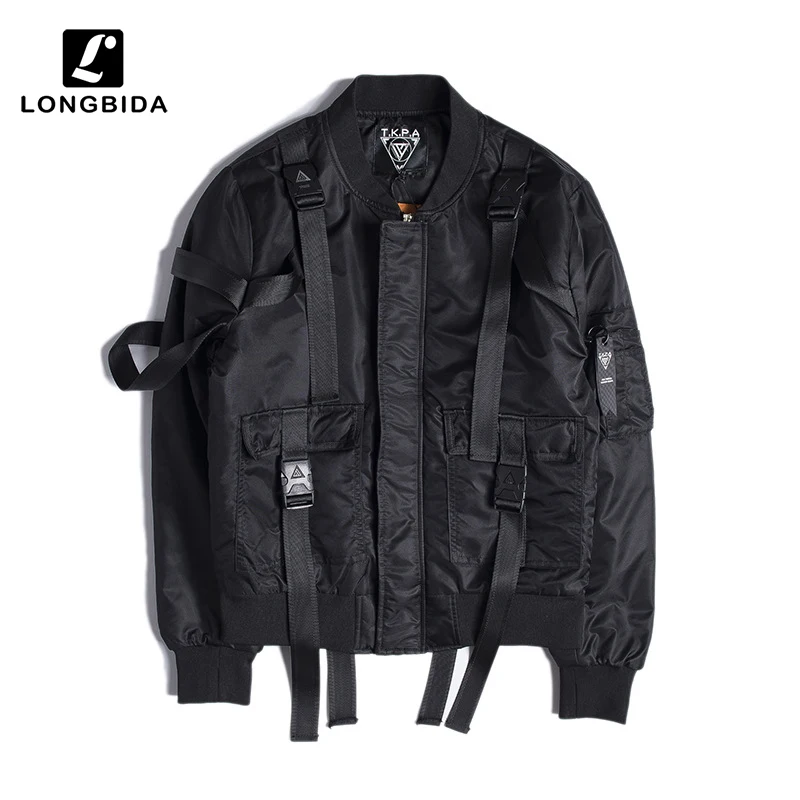 

2019 Autumn Bomber Jacket Men High Street MA1 Flight Jacket Pilot Air Force Male Army Military Motorcycle Coats Black