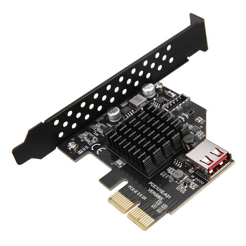 

POHIKS 1pc USB 3.1 Front Panel Type-E Expansion Card USB 2.0 Socket to PCI-E Express Card Adapter For Motherboard
