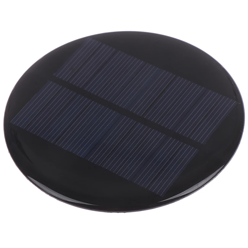 Солнечный силиконовый Мощность 5,5 V 0,45 W 80A 75 мм DIY Мини Поликристаллический солнечный элемент модуль Круг круглая солнечная панель