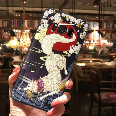 SAC008 Чехол для samsung S10, силиконовый чехол с тиснением для samsung Galaxy note 9, 8, S8, S9, S10 plus, s10E, японский чехол для телефона с 3D рисунком - Цвет: SAC008