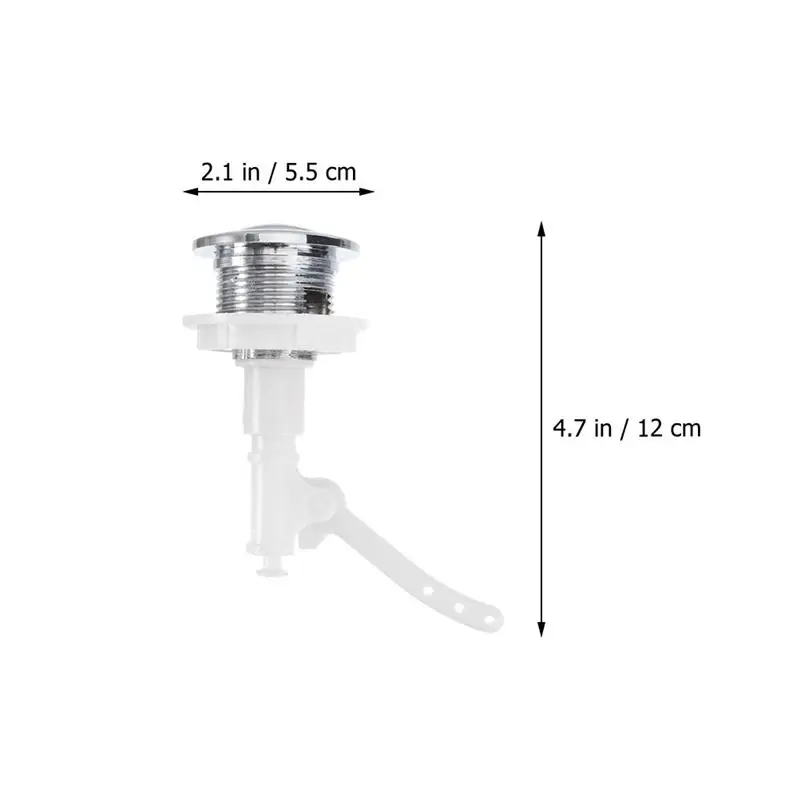 Toilet flush button 2Pcs Toilet Water Tank Push Buttons Sturdy Push Button Rod Closestool Tank