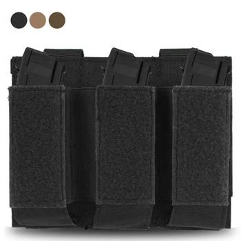 

Tactical Triple Magazine Pouch Military Mag Cartridge Bag Molle Bullet Holder Accessories Utility Pouches for Hunting Shooting