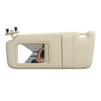 

New Front Left Driver Side Sun Visor Without Sunroof With A Make-Up Mirror for Toyota Camry 2007 2008 2009 2010 2011 Grey/Beige