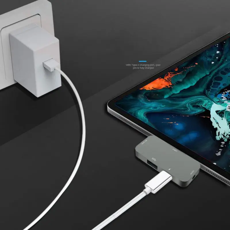 USB концентратор переходник разветвитель с TYPE C зарядка PD 4K HDMI USB 3,0 3,5 мм наушники