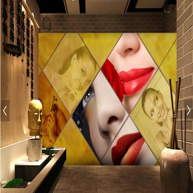 

Dropship Dropship Custom Wallpapers Makeups Beauty Photo Wallpaper Beauty Shop Backdrop Wall Murals