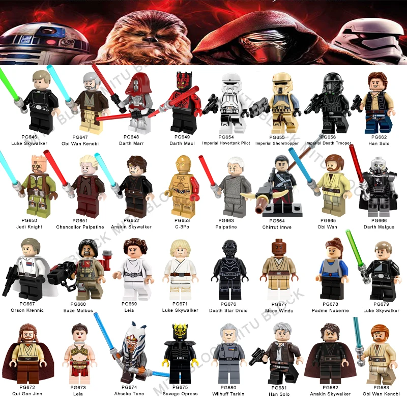 

Star Wars Obi Wan Starwars Legoelys Darth Malgus Leia Death Star Droid Mace Windu Aayla Secura Ahsoka Tano Building Blocks Toys