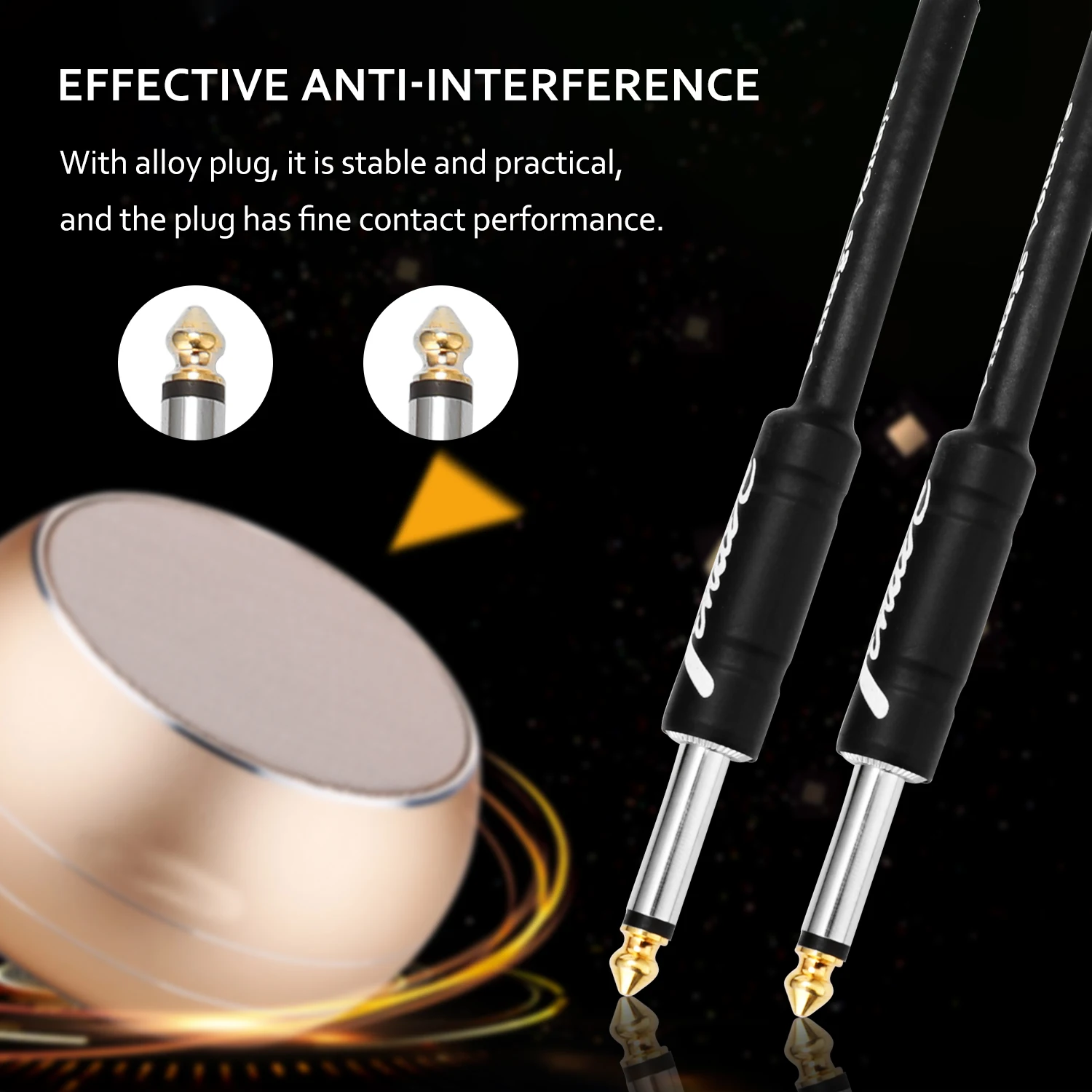 Professional Guitar Bass Instrument Audio Cable Performance Cables 6.35mm Jack Guitar Accessory