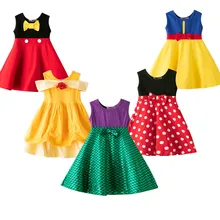 Платье с единорогом для маленьких девочек; платье принцессы Фэнтези; летняя праздничная одежда с единорогом; Детские радужные платья-пачки; повседневная одежда