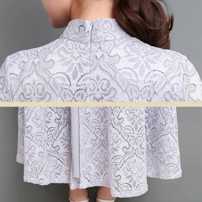 New Autumn Vintage Dress Women Chinese Style Retro Lace Cheongsam Fashion Clothes Elegant Bodycon Long Dresses Vestido S194