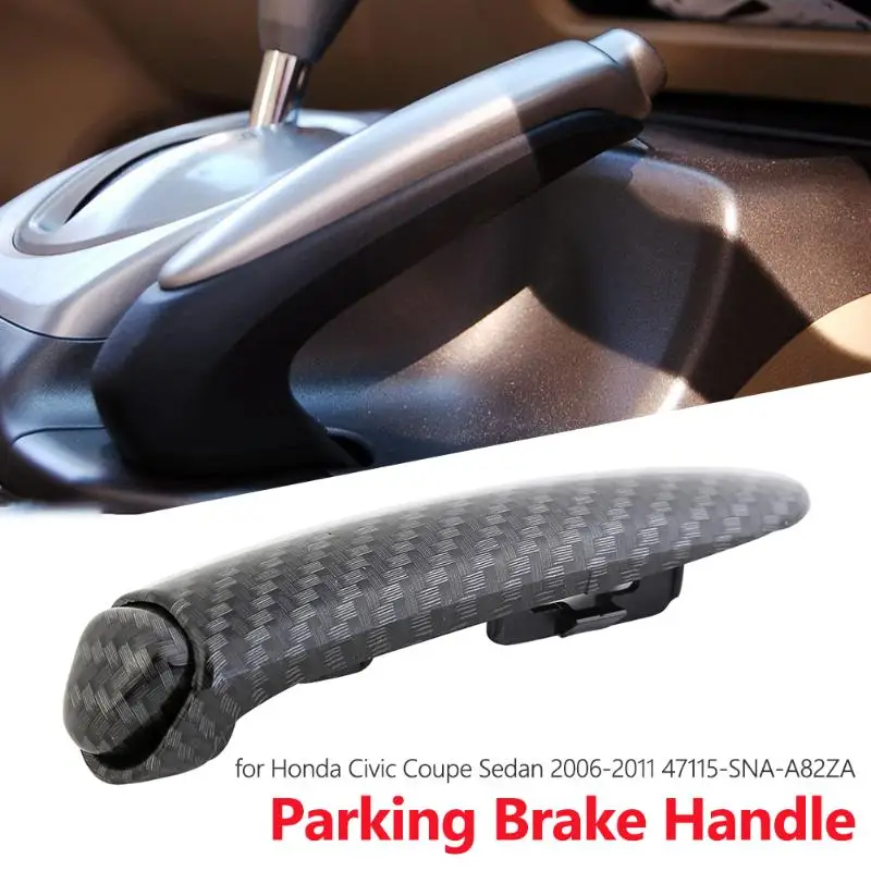 Ручка стояночного тормоза VODOOL из углеродного волокна для Honda Civic Coupe Sedan 2006-2011 47115-SNA-A82ZA Запчасти для авто