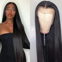 Fashion Plus Straight Glueless Full Lace Human Hair Wigs For Women Front 150% Brazilian Remy Hair Pre Plucked Lace Frontal Wig