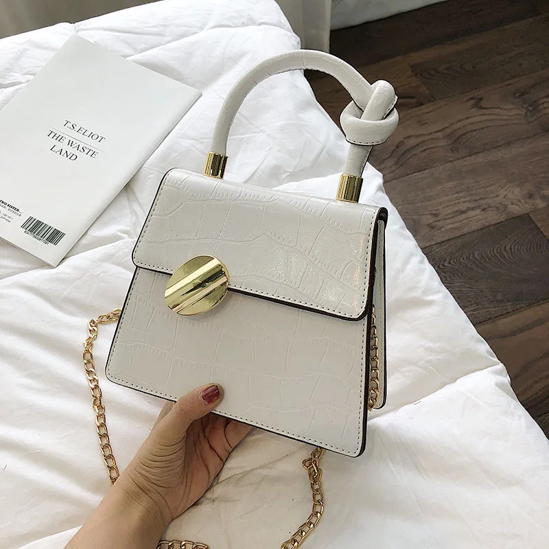 

High Grade Sense PU Leather Bag Women's 2019 New Style Western Style Crocodile Pattern Versatile Handbag Textured Shoulder WOMEN