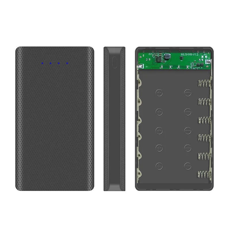 5V 1A & 5V/2A 20000mAh Power Bank Shell Digital Display Powerbank Micro Type-c Input Dual USB Port 6*18650 battery(no) | Мобильные
