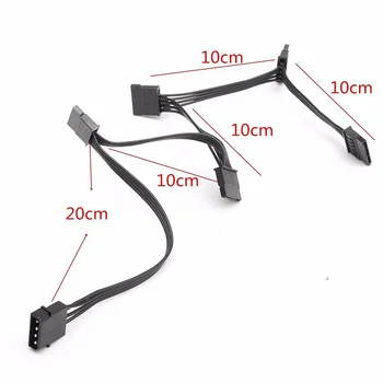 

to Adapter Cable Wire Black Converter IDE Line 4 Pin 5x SATA Power 2018 NEW HOT Useful Accessory Parts