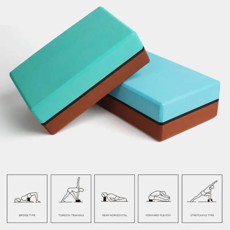 EVA Yoga Block Waterproof Pilates Yoga Brick Exercise Sports Anti-slip Body Shaping Foam Block Stretching Aid Gym Fitness Props