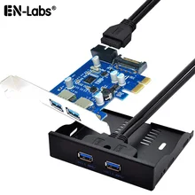 PCIe USB 3.0 Card Expansion & 3.5 Front Panel,PCI Express to 2 USB3 & Internal 20Pin to USB Female Splitter Cable Floppy Bracket