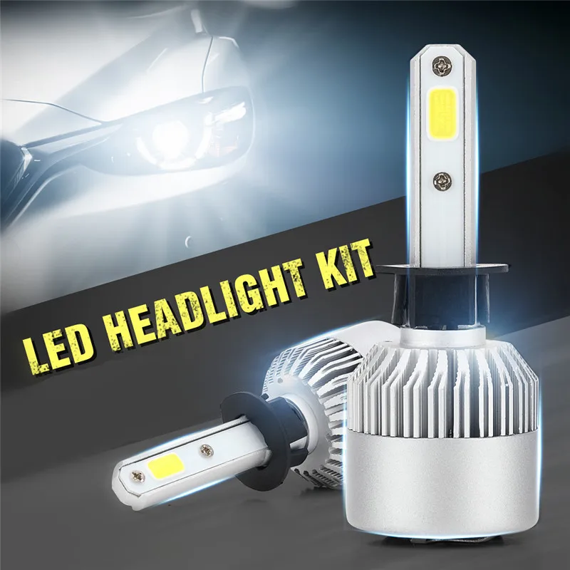 2x S2 H7 H4 Car LED Headlight Bulb H1 H3 H11 9005 9006 9007 Auto Fog Light 12V 6500K Headlamp Turbo Fan Lamp For Trunk SUV | Автомобили и