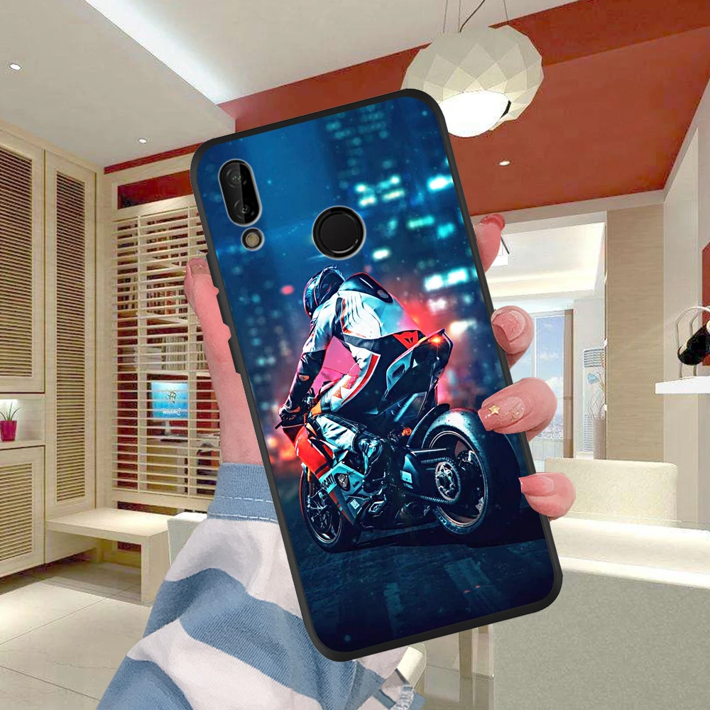 H0449 Мотоцикла класса люкс для huawei P8 P10 P20 P30 Коврики 10 20 Honor 8 8X 9X 8C 9 V20 30 10 Lite Plus Pro чехол Обложка Чехол-футляр Капа - Цвет: H0449