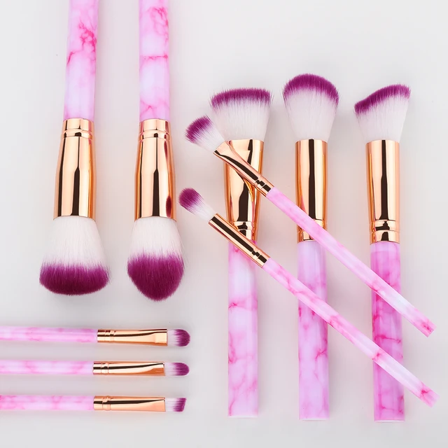 FLD 5/15Pcs Makeup Brushes Tool Set Cosmetic Powder Eye Shadow Foundation Blush Blending Beauty Make Up Brush Maquiagem 10pcs rose