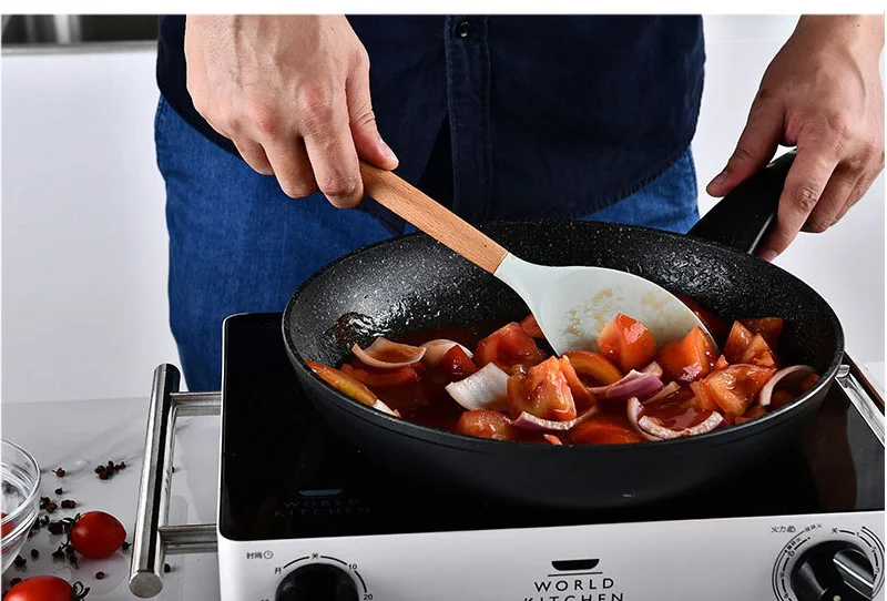 Кухонная посуда кухонная утварь с деревянной ручкой силикагель кухонная утварь 11 комплектов антипригарная кухонная лопатка кухонная посуда 11 комплектов