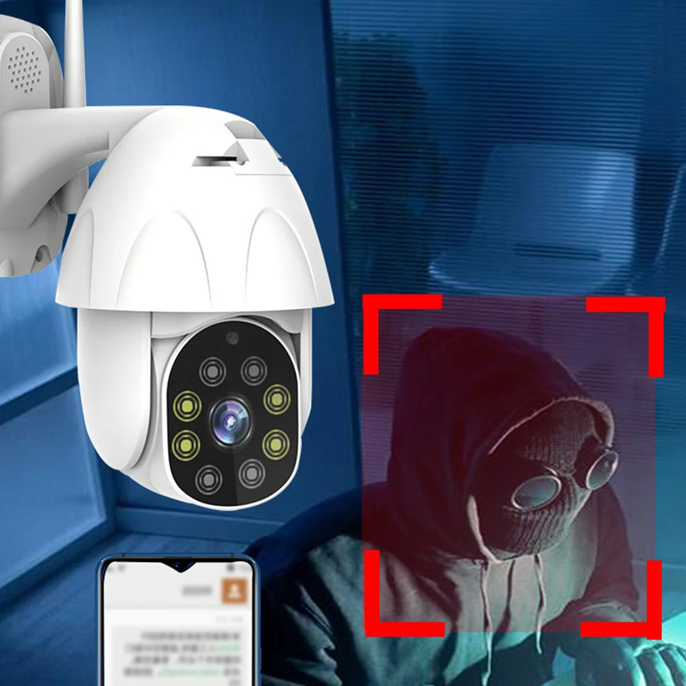1080P IR Outdoor Playback Noise Reduction Rotatable HD Night Vision IP Camera Waterproof Wireless WiFi Dome Home Security Smart