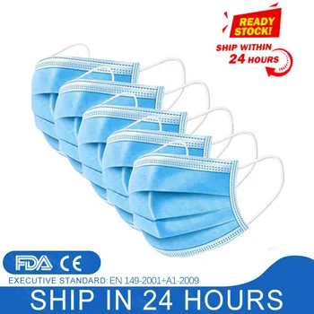 

In stock! Fast Delivery! High Quality Non Woven Disposable Face Mask 3 Layers Anti-Dust Face Masks Ear loop Mouth Mask