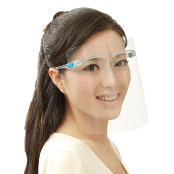 

Full Face Cover Safety Anti-fog 2pcs Frame + 2pcs Transparent Sun Shield Splash-proof Anti-saliva Anti Infection Anti-droplets