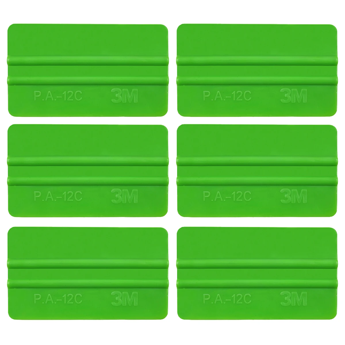 

6pcs Green 5" Long Plastic Squeegee Pro Window Tinting Tint Film Fitting Tool 6A75