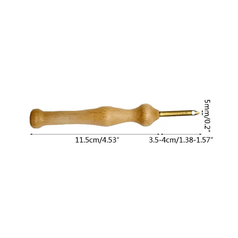 OOTDTY прочная ручка для вязания, ручка для вышивания, набор нитевдевателей для рукоделия, деревянная ручка для шитья