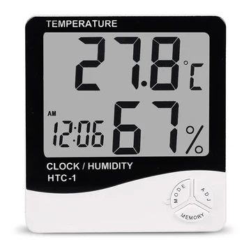 

1PCS/ lothtc-1 high-precision large-screen indoor electronic thermohygrometer household thermometer hygrometer has alarm clock