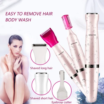 

Hair Trimmer for Women Ladies Razor Electric Shaver Waterproof 3 in 1 Facial Hair Removal Bikini Lip Arm Legs Female Depilator