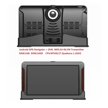 

7" Inch Android Quad Core 1GB/16GB Car GPS Navigation DVR Sat Na AV-IN Bluetooth WIFI FM Transmitter Bundle Free maps